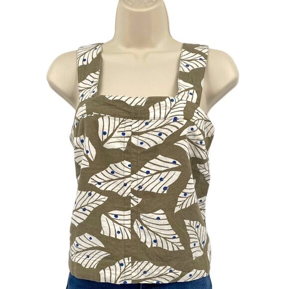 Free Assembly Tropical Palm Leaf Crop Top Size XS - Picture 2 of 11